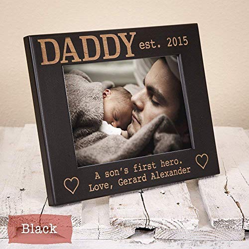 The Gifted Oak Personalized Dad & Son Picture Frame For Christmas, A Son's First Hero, Thoughtful Christmas Present for Dad, Includes Sons