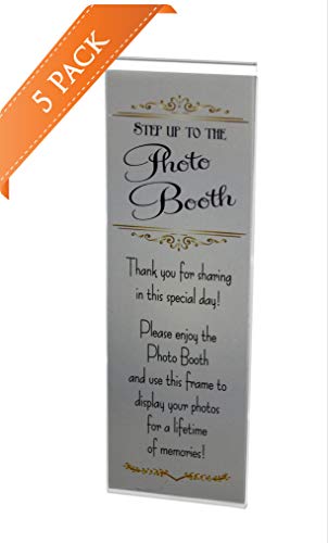 Photo Booth Nook (5 Pack) PHOTO BOOTH NOOK 2X6 Acrylic Magnetic Frames with Inserts for Photobooth Strips, Refrigerator and Locker Magnet