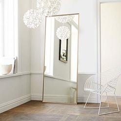 NeuType Full Length Mirror Floor Mirror with Standing Holder Bedroom/Locker Room Standing/Hanging Mirror Dressing Mirror