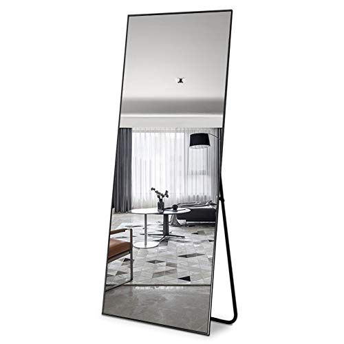 Leafmirror Floor Full Length Mirror Standing Full Body Dressing Mirrors with Stand Hanging Wall Mounted Large Rectangle Metal