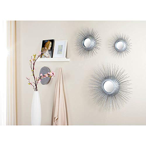 Safavieh Home Collection Sunburst Triptych Mirror (Set of 3), Silver