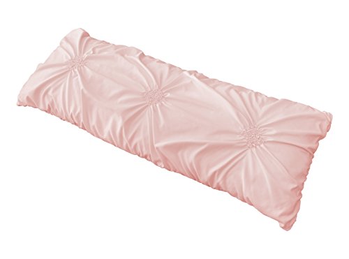 Sweet Jojo Designs Solid Color Blush Pink Shabby Chic Body Pillow Case Cover for Harper Collection (Pillow Not Included)