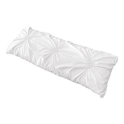 Sweet Jojo Designs Solid Color White Shabby Chic Body Pillow Case Cover for Harper Collection (Pillow Not Included)