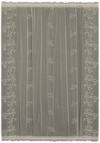 Heritage Lace Sheer Divine Tier, 60 by 30-Inch, White
