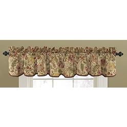 WAVERLY Valances for Windows - Imperial Dress 50" x 15" Short Curtain Valance Small Window Curtains Bathroom, Living Room and