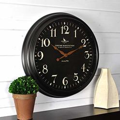 FirsTime & Co. Belmont Black Wall Clock, 17.5 inches