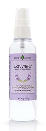 Positive Essence Lavender Pillow and Room Spray, Natural Essential Oil Linen Spray