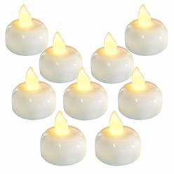 Homemory 24 Pack Waterproof Flameless Floating Tealights, Warm White Battery Flickering LED Tea Lights Candles - Wedding,