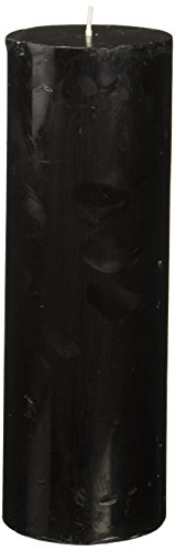 Zest Candle Pillar Candle, 3 by 9-Inch, Black