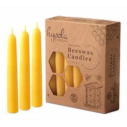 Hyoola Beeswax Candles 12 Pack â?? Handmade, All Natural, 100% Pure Scented Bee Wax Candle - Decorative, Golden Yellow â?? 4