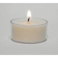 Candeo Candle 25 Soy Tea Lights Unscented Clear Cup Candles