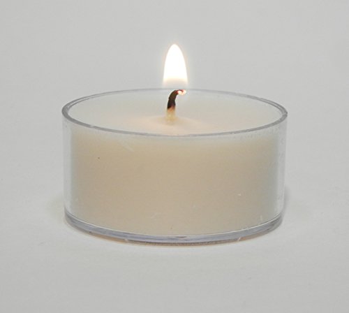 Candeo Candle 50 Soy Tea Lights Unscented Clear Cup Candles