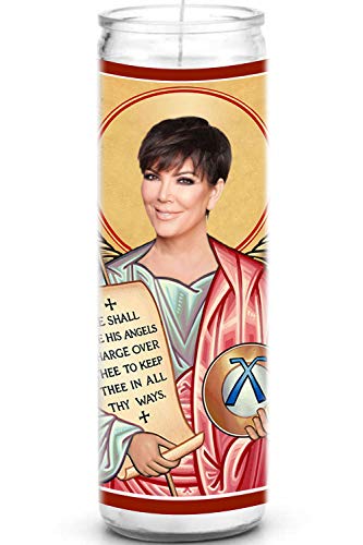 Celebrity Prayer Candles Kris Jenner Celebrity Prayer Candle - Funny Saint Candle - 8 inch Glass Prayer Votive - 100% Handmade in USA - Novelty
