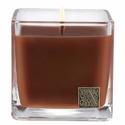 Aromatique Pumpkin Spice Medium Glass Cube 12oz Candle By Aromatique
