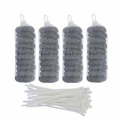SUNHE YHK SUNHE 40 Pieces Lint Traps For Washing Machine, Snare Laundry Mesh Washer Hose Filter with 40 Pieces Cable Ties (40)