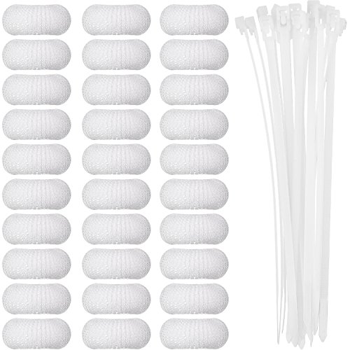 Sumind 30 Pack Nylon Lint Trap Washing Machine Lint Fabric Mesh Snare Washer  Lint Catcher with 30 Pack Cable Ties