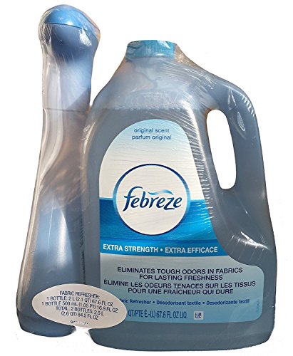 Febreze Extra Strength Fabric Refresher Value Pack 16.9 oz Spray With 67.6 oz Refill Bottle