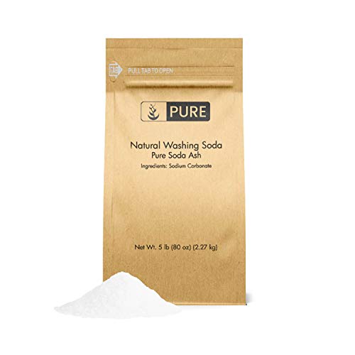 Pure Organic Ingredients Natural Washing Soda (5 lb.) by Pure Organic Ingredients, Also Called Soda Ash or Sodium Carbonate, Eco-Friendly Packaging,