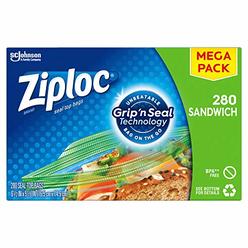 Ziploc Sandwich Bags with New Grip 'n Seal Technology, 280 Count