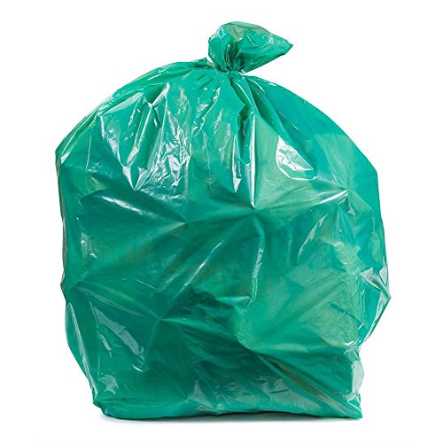 W65LDGTL Plasticplace 64-65 Gallon Trash Can Liners for Toter â”‚ 1.5 Mil  â”‚ Green Heavy Duty Garbage Bags â”‚ 50â€ x 60â€ (50