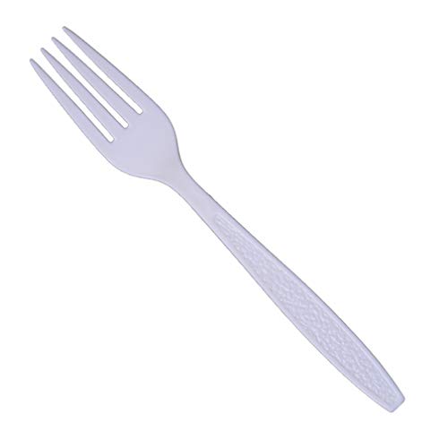 Daxwell Plastic Forks, Heavy Weight Polystyrene (PS), White, 7 1/8", A10001005B (Box of 100)