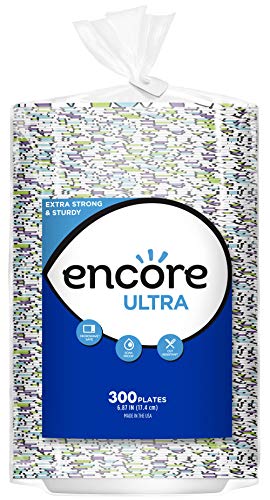 Encore Ultra Paper Plates, 6.87 Inch, 600 Count