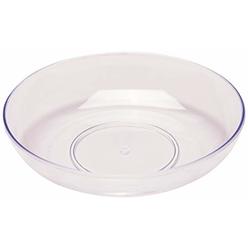 Royal Imports 6" Clear Acrylic Low Pie Plate, Floral Flower Dish, Wedding, Party, Home and Holiday Decor, 6 Pack
