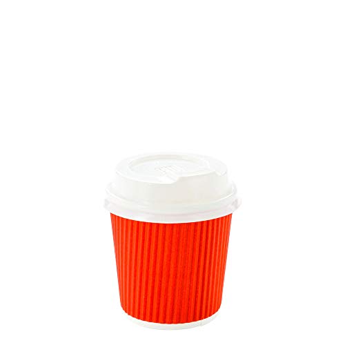 Restaurantware White Plastic Coffee Cup Lid - Fits 4 oz - 2 1/2" x 2 1/2" x 1/2" - 25 count box - Restaurantware