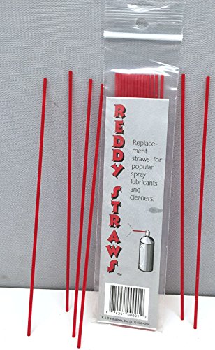 Reddy Straws 20 Replacement Aerosol Spray Can Tip Plastic Red 