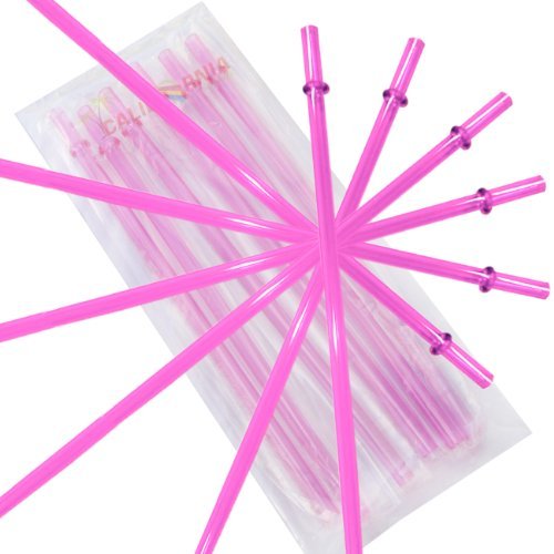 California Straws Pink Replacement Acrylic Straw Set of 6, Fits 16oz Tumblers