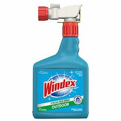 Windex Outdoor Window, Glass, & Patio Cleaner with Hose Attachment, 32 fl oz - Pack of 2 (Packaging May vary)