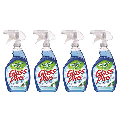 Glass Plus Glass Cleaner, 32 fl oz Bottle, Multi-Surface Glass Cleaner (Pack of 4)