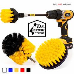 Holikme 4 Pack Drill Brush Power Scrubber Cleaning Brush Extended Long Attachment Set All Purpose Drill Scrub Brushes Kit for
