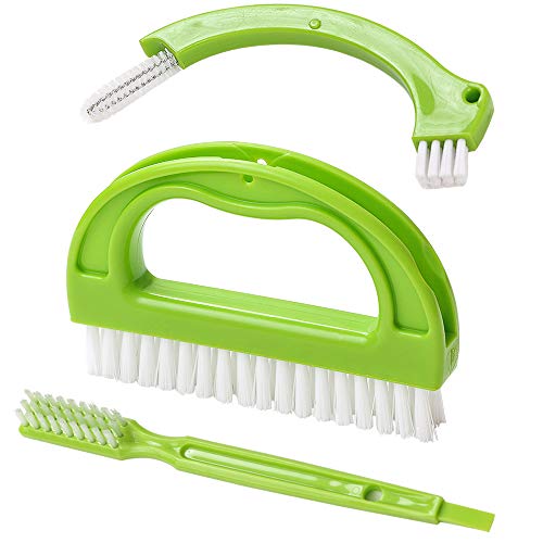 Living&Giving Grout Brush, (3 in 1) Grout Cleaner Brush, Tile Joint Scrub  Brush with Handle, Stiff Cleaning Brush for All of