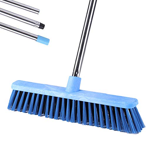 Yonill Floor Scrub Brush with Long Handle - Large Deck Brushes for