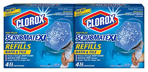 Clorox ScrubMate XL Bath and Tile Refill 2-Pack Two Bleach-Free, Soap-Filled Scrubbing Pads
