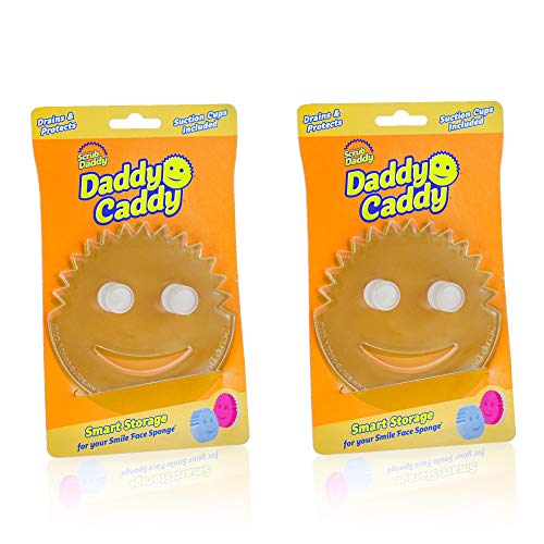 Scrub Daddy, Daddy Caddy - Smile Face Sponge Holder With Built