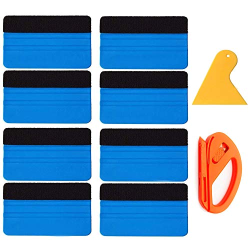 RESNSTAR 8 Pack Felt Squeegee Wrapping Tool, 4'' Inch Premium Scratch-Proof  Decal Vinyl Wrap Squeegee Handy Tools for Vinyl