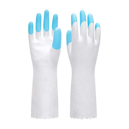 Pacific PPE Cleaning Glove Reusable Household Dishwashing Gloves-Latex Free Waterproof PVC Gloves for Kitchen,Gardening