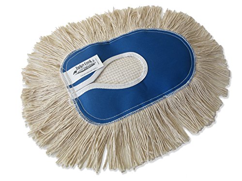 Turkey Creek Essentials 10" x 6.5" Wedge Dust Mop Refill for Industrial, Home & Commercial Use, Washable Natural Cotton for