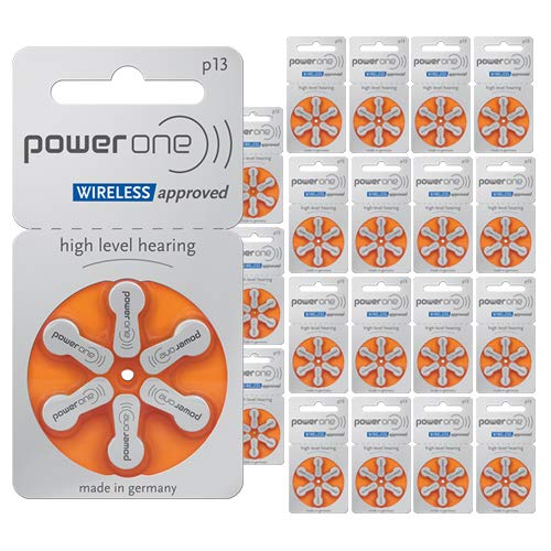 Powerone Power One Size 13 Hearing Aid Batteries, 120 Batteries