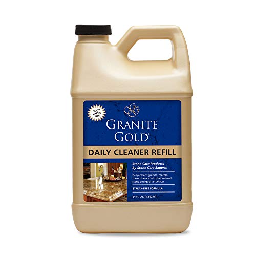 Granite Gold Daily Cleaner Refill Streak-Free Cleaning for Granite, Marble, Travertine, Quartz, Natural Stone Countertops,