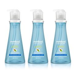 Method Products Method Naturally Derived Dish Soap Pump, Sea Minerals, 18 Fl Oz (Pack of 3)