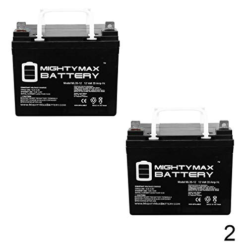Mighty Max Battery ML35-12 - 12V 35AH Replacement for Leoch LP12-35, LP 12-35 UPS Battery - 2 Pack Brand Product