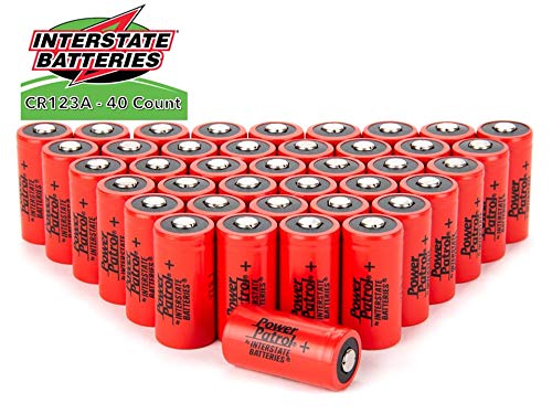 Interstate Batteries CR123A Lithium Batteries - 3V 1.55AH Lithium 40 Pack (PHO0018)