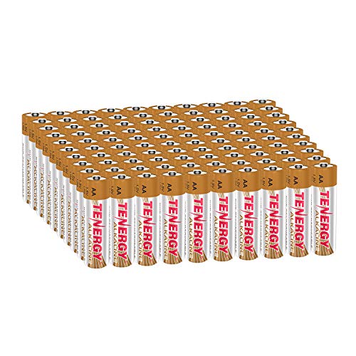 Tenergy 1.5V AA Alkaline Battery, High Performance AA Non-Rechargeable Batteries for Clocks, Remotes, Toys & Electronic
