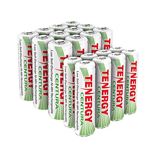 Tenergy Centura Low Self Discharge NiMH Rechargeable Battery Combo, 12xAA 8xAAA Rechargeable Batteries, 20 Pack