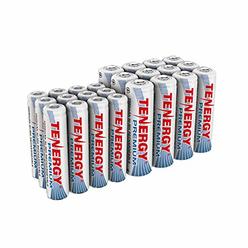 Tenergy Premium High Capacity NiMH Rechargeable Battery Combo, 12xAA and 12xAAA Rechargeable Batteries, 24 Pack