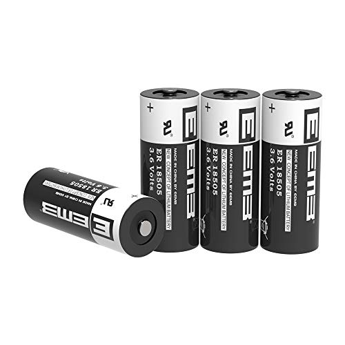 EEMB 3.6 V Lithium Battery ER18505 4100mAh High Capacity Li-SOCl2 3.6Volt Lithium Thionyl Chloride Batteries Non Rechargeable