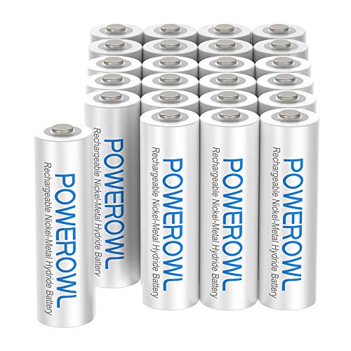 Powerowl AAA Rechargeable Batteries 24 Pack, POWEROWL High Capacity Rechargeable AAA Batteries 1000mAh 1.2V NiMH Low Self Discharge